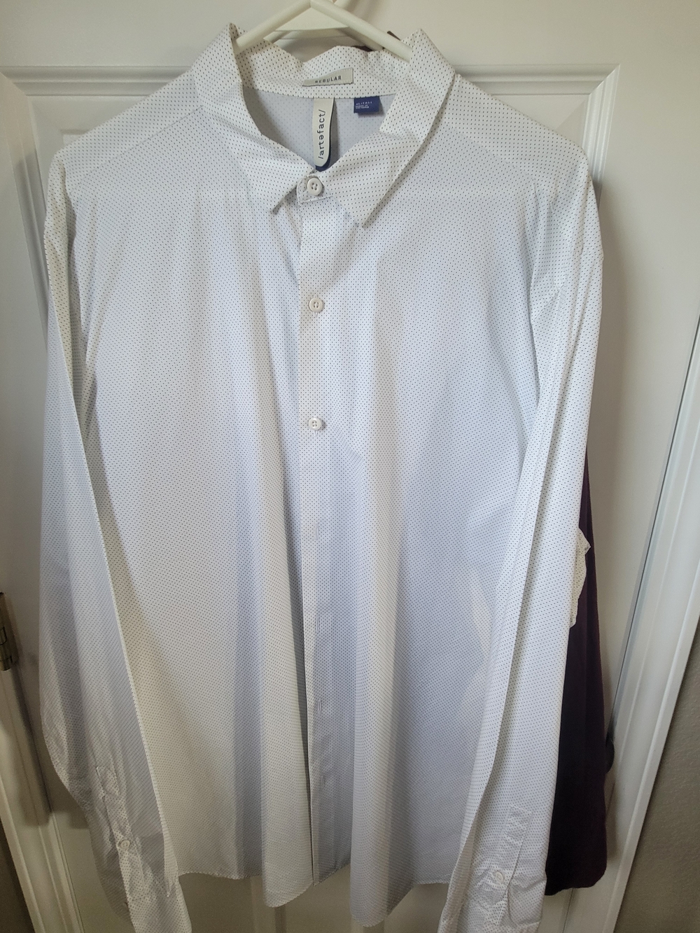 Van Heusen White Micro-Dot Men's Dress Shirt